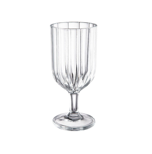 Ariza Clear 330ml wine glass with vertical fluted ridges and elegant design