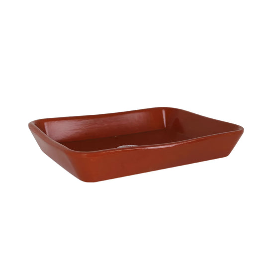 Azofra rectangular Spanish terracotta oven dish 35x25x6cm