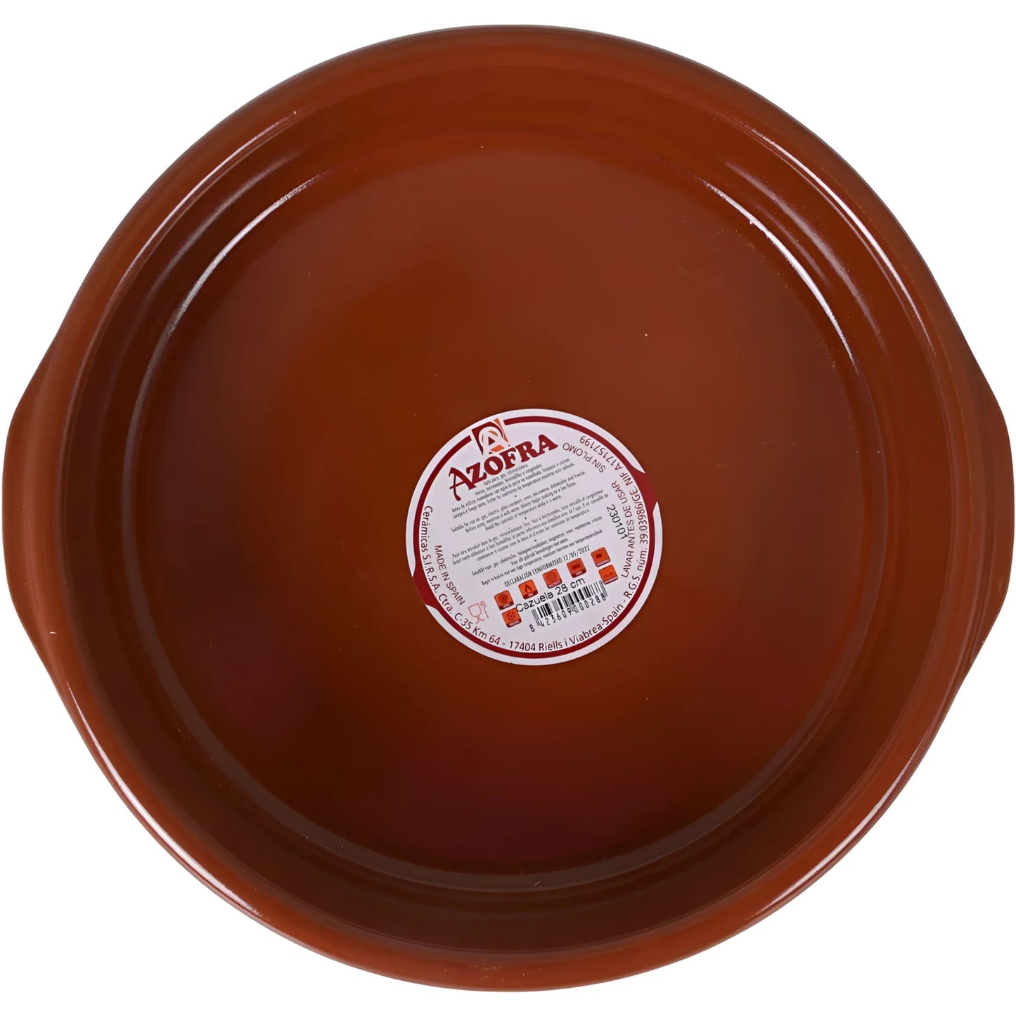 Azofra Size 28cm Spanish terracotta dish