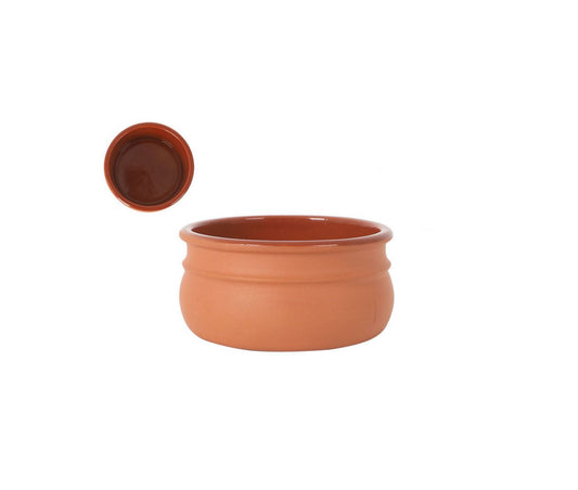 Terracotta serving bowl with glazed interior from Azofra Tapas Casserole Spanish Clay Dish