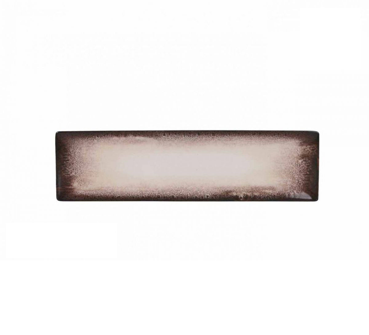 Barx rectangular 30x8cm matte ceramic tapas sushi tray in earthy tones