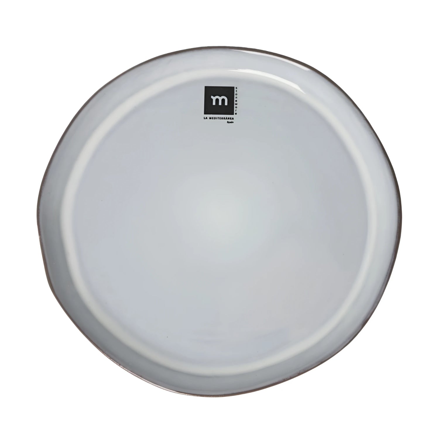 Black Clay 20.7cm dessert plate back with m brand mark