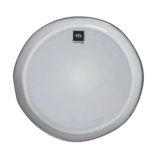 Black Clay 20.7cm dessert plate back with m brand mark