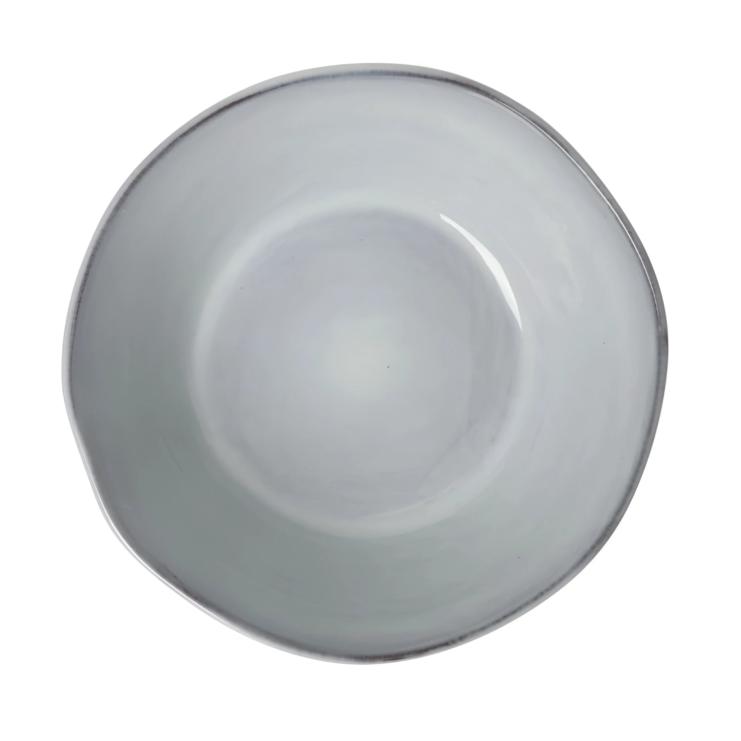 Black Clay 21x4cm irregular stoneware pasta bowl, minimalist gray matte ceramic