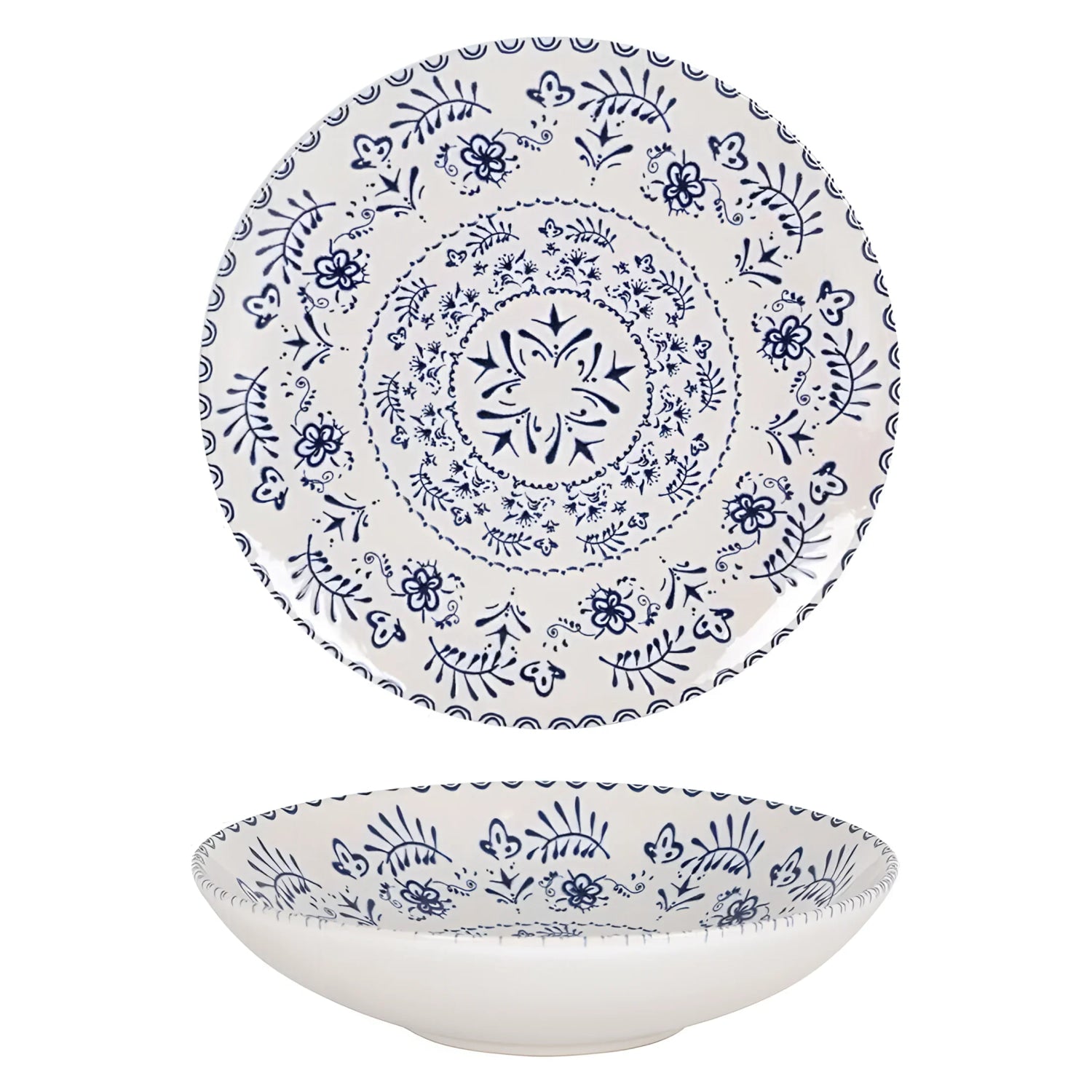 Blur 21cm pasta bowls Embossed Stoneware La Mediterranea