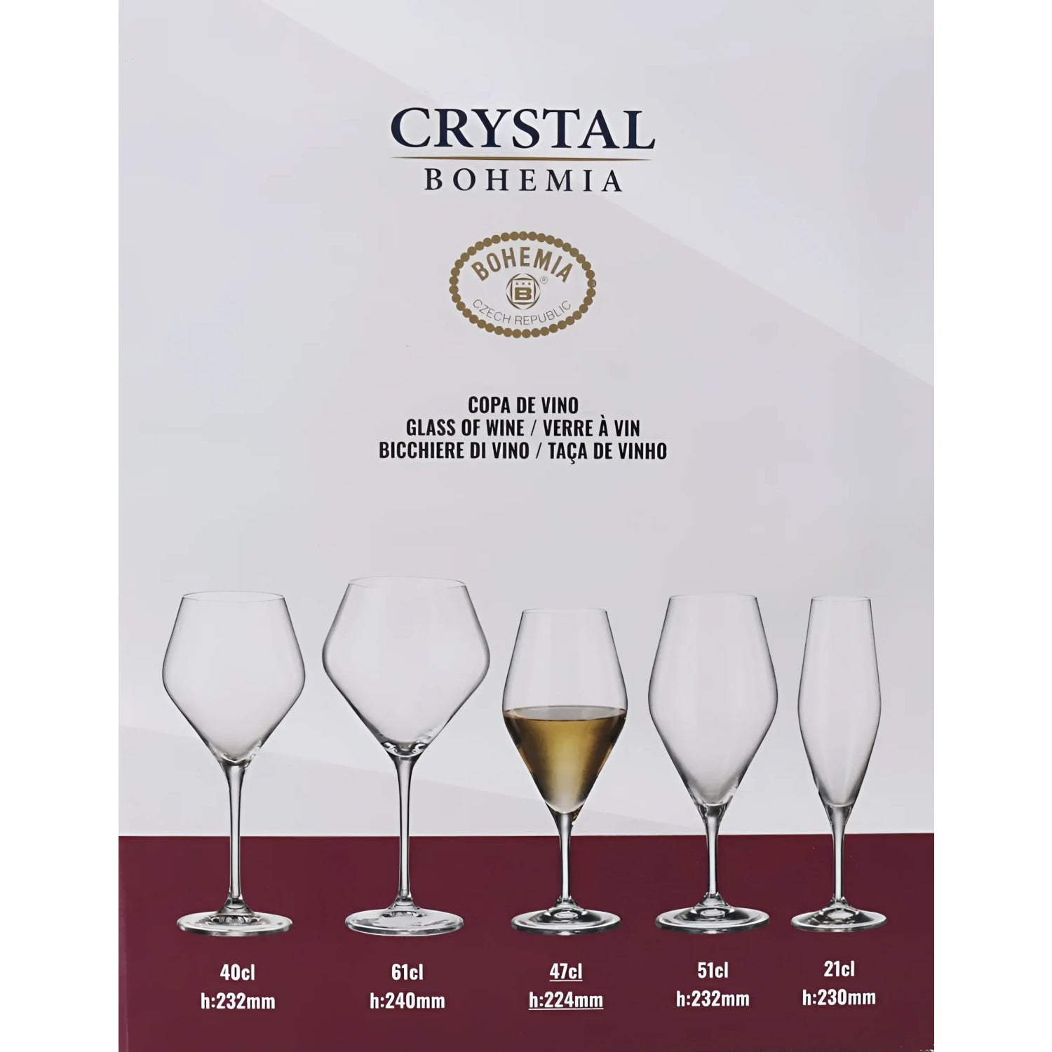 Bohemia Crystal Galaxy wine glasses 470ml