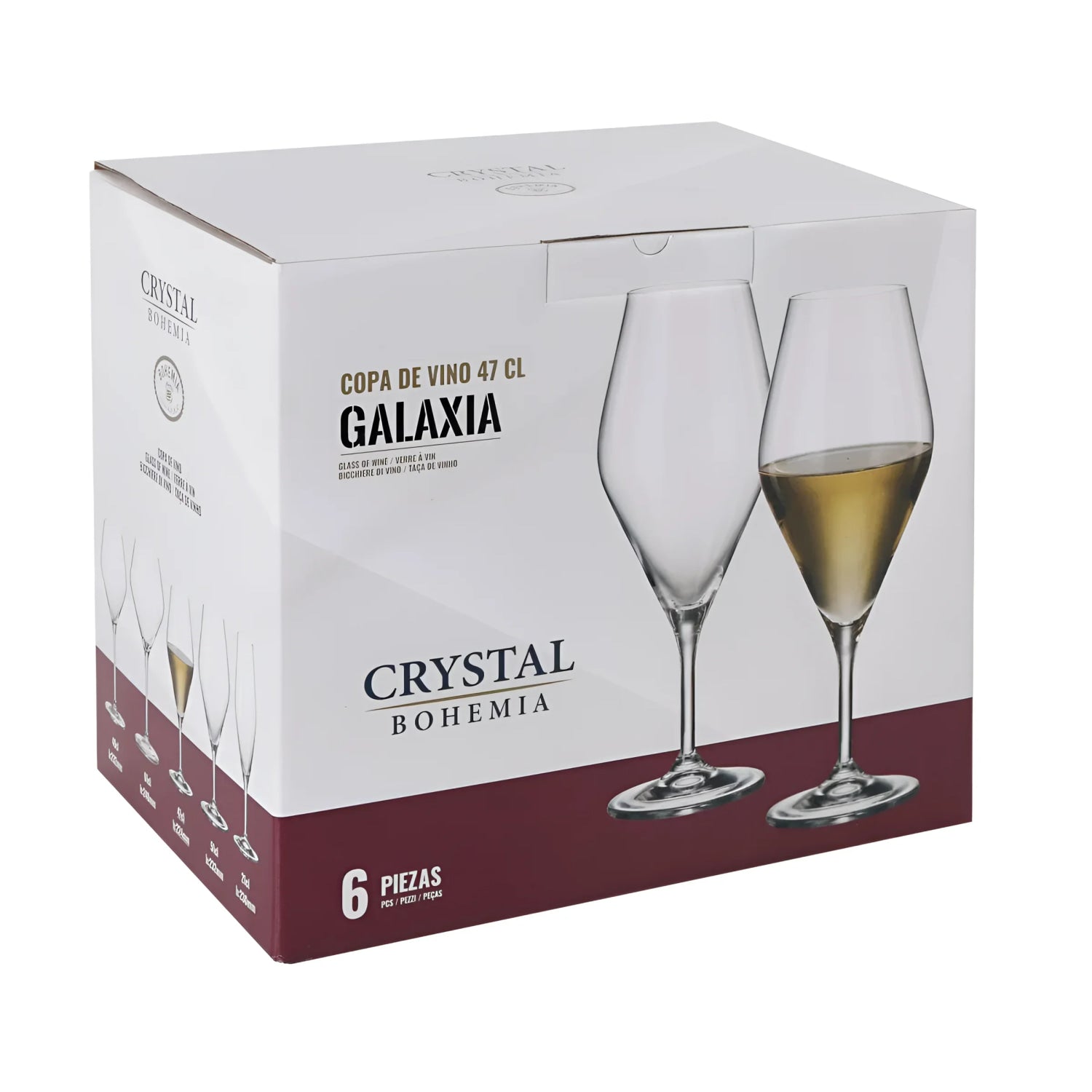 Bohemia Crystal Galaxy wine glasses 470ml