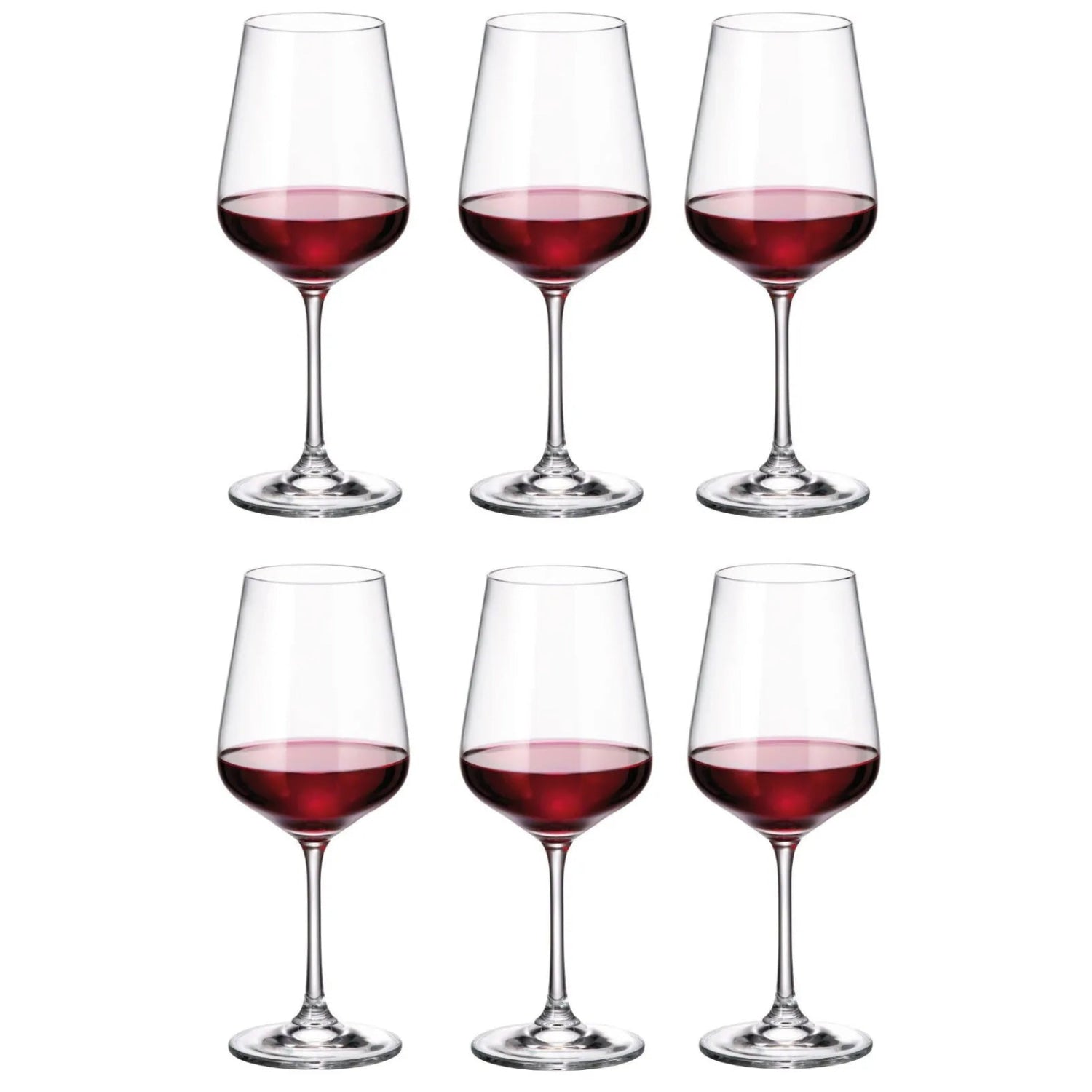 Bohemia Crystal Red white wine glasses 450ml SIRA