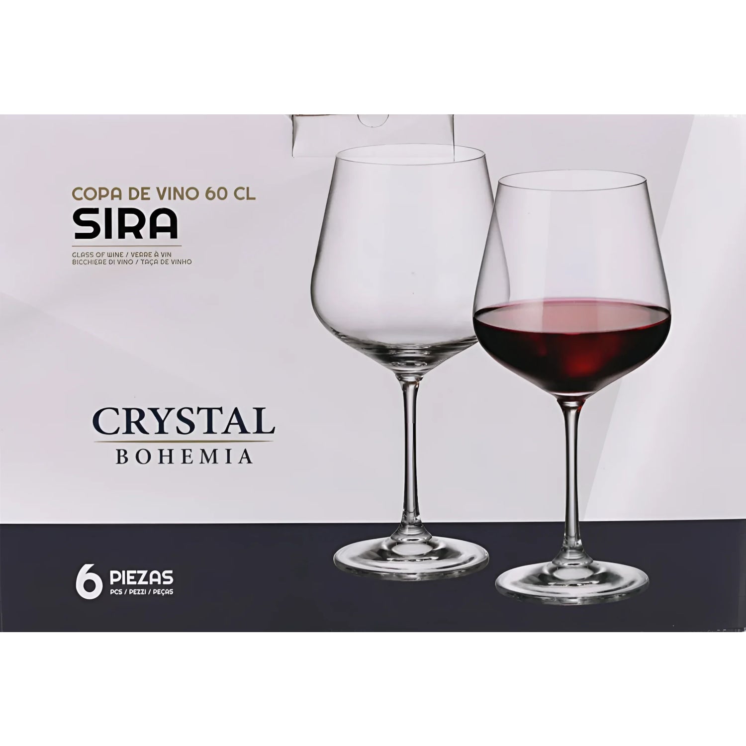 Bohemia Crystal Red white wine glasses 600ml SIRA