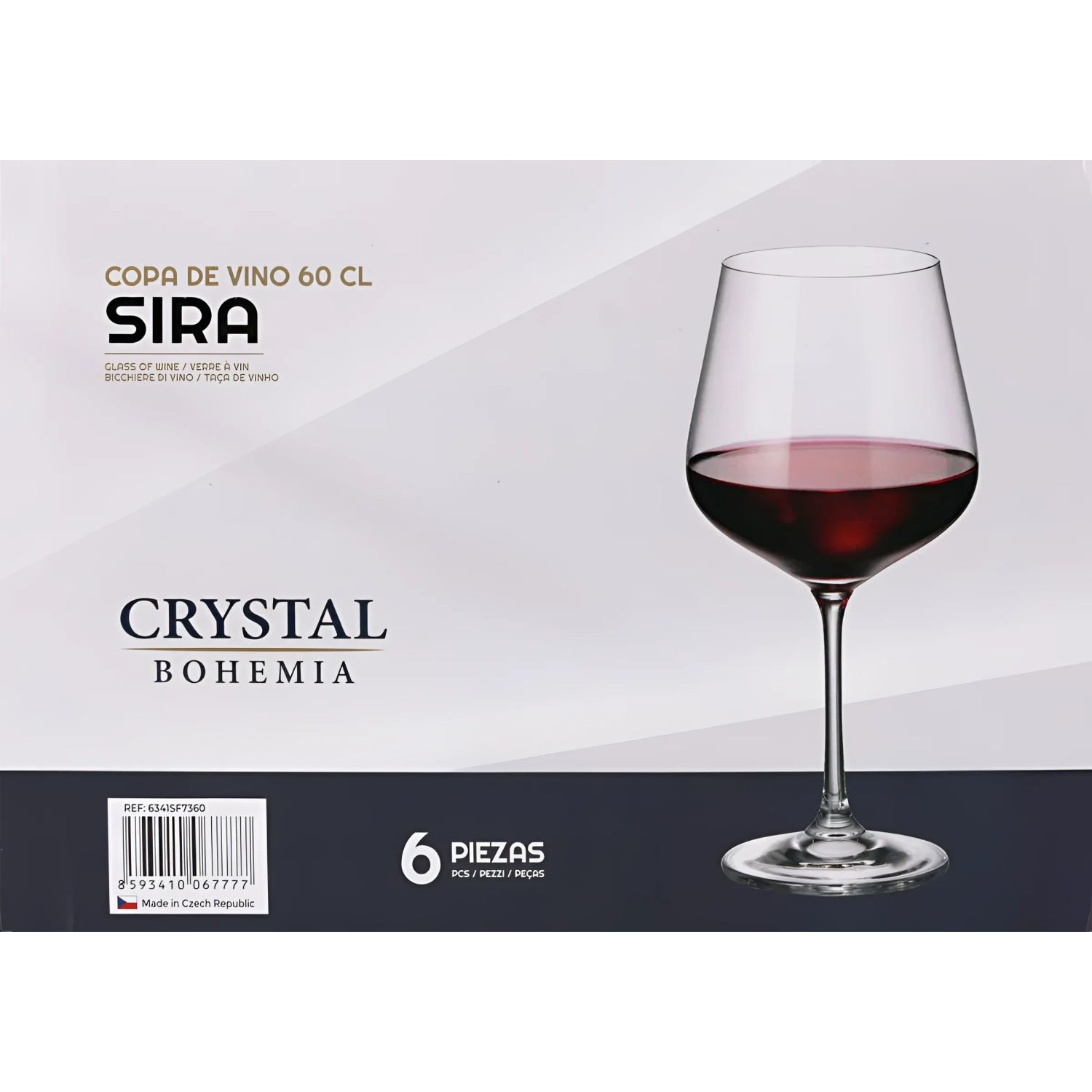 Bohemia Crystal Red white wine glasses 600ml SIRA