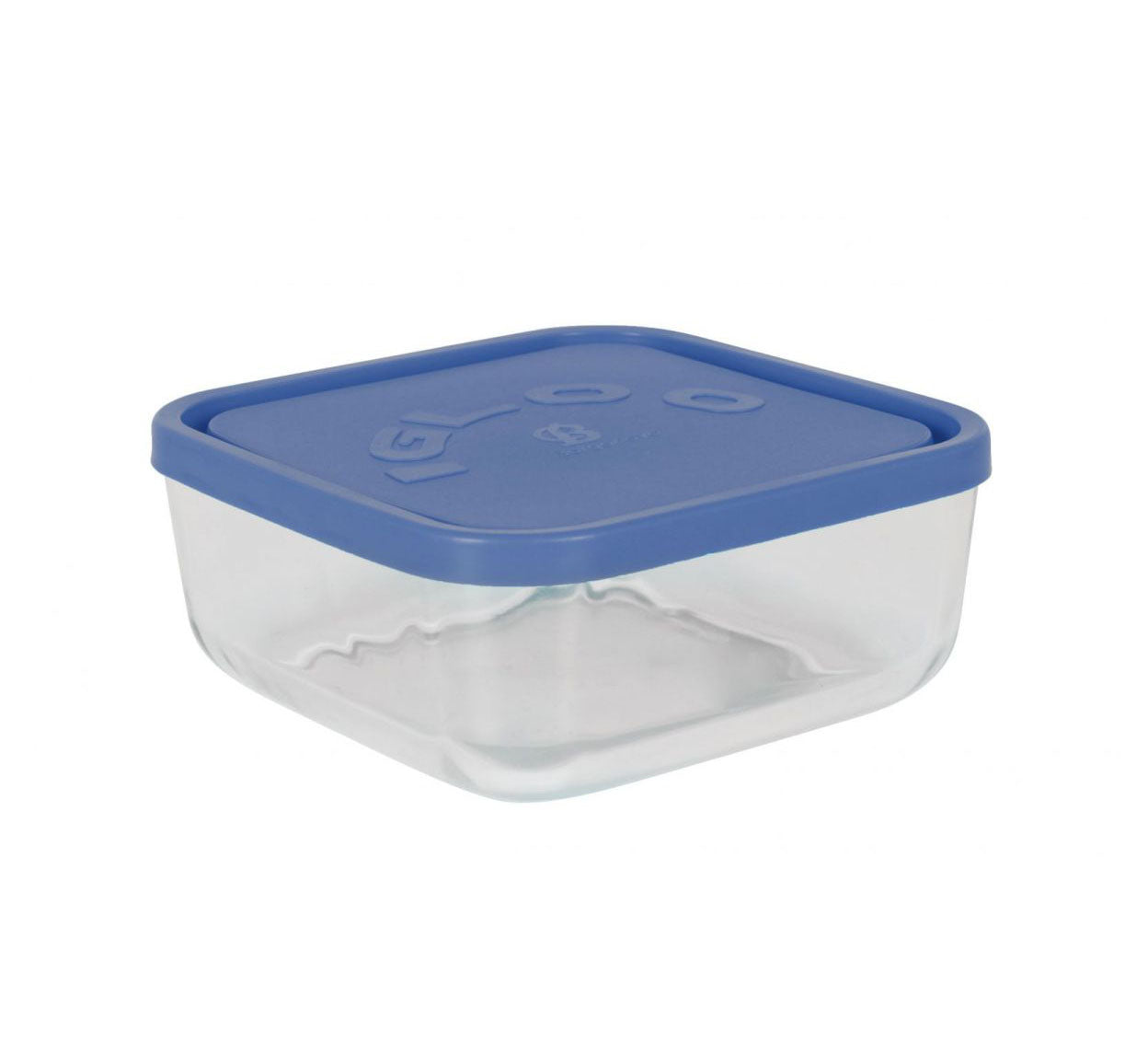 Borgonovo Igloo 1.8L square glass container with Pyrex blue lid
