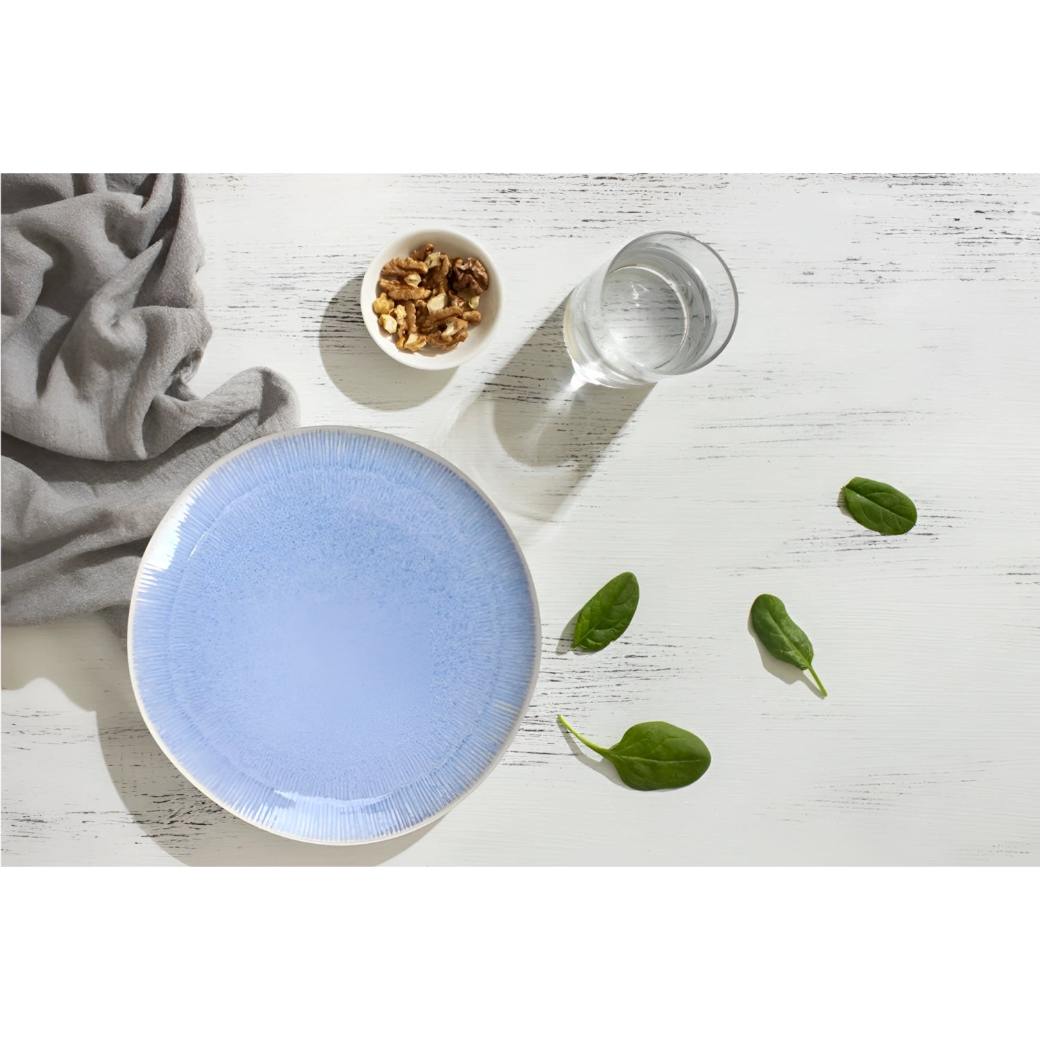 Light blue ceramic plate from Calobra Blue 24x4.7cm Pasta bowls Porcelain collection