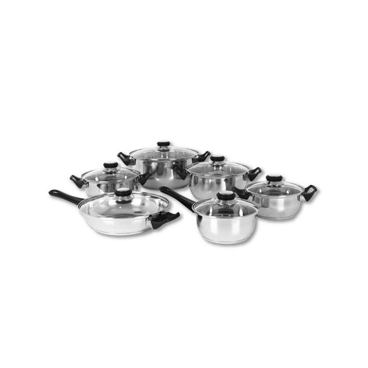 Casserole Set steel 12 pcs Cookware set Induction