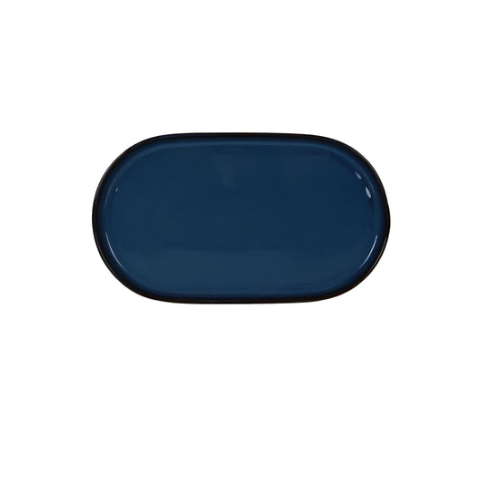Chester Blue 36x20cm oval Dinner plate Stoneware