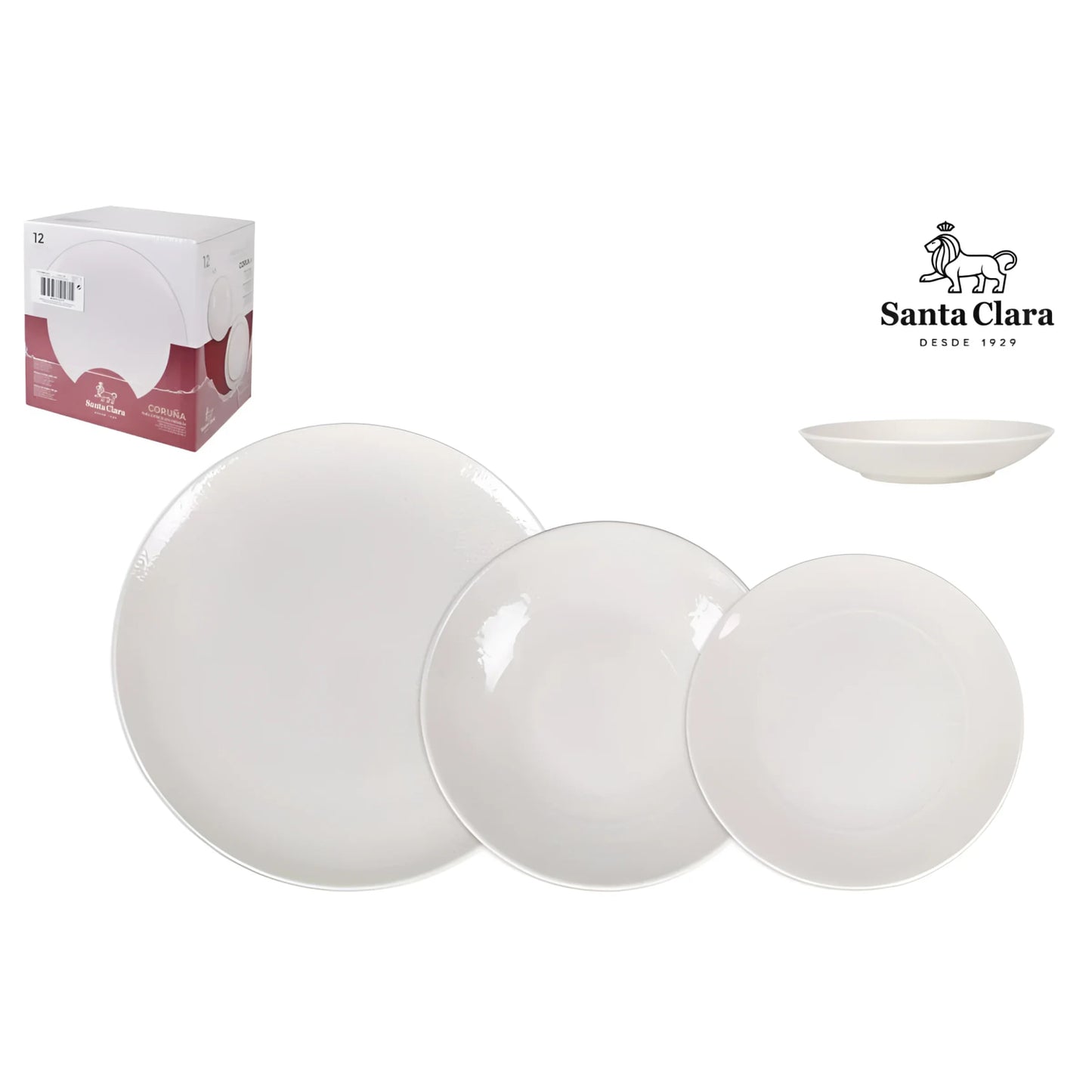 Coruna 12pcs Stoneware Dinner set Dinner service plates