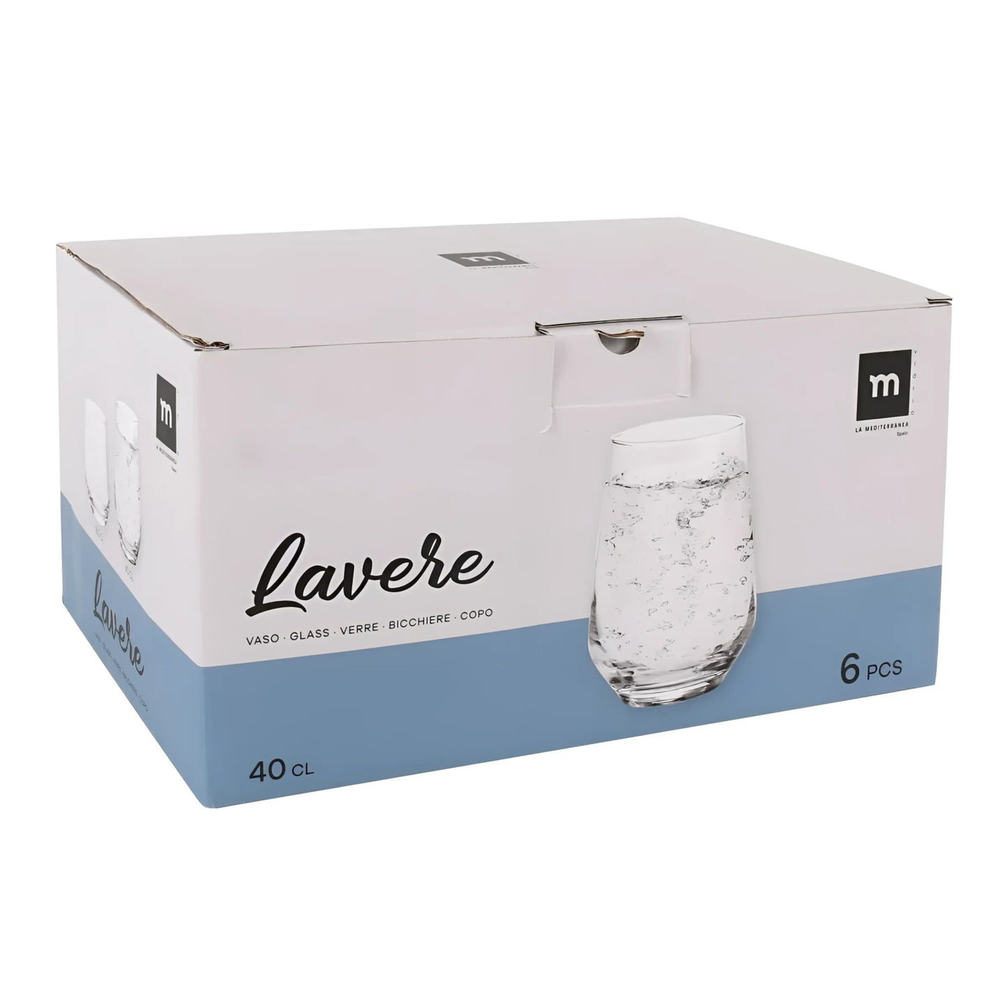 Drinking glass tumbler stemless wine glass 400ml Lavere