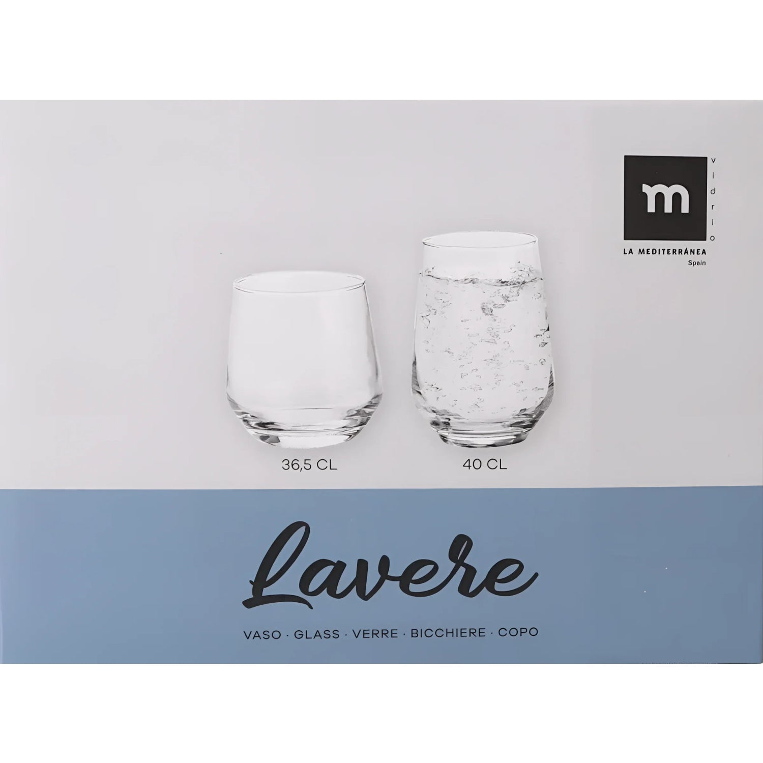Drinking glass tumbler stemless wine glass 400ml Lavere