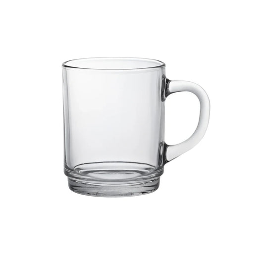 6x Duralex clear Stackable coffee tea mugs 260ml Versailles