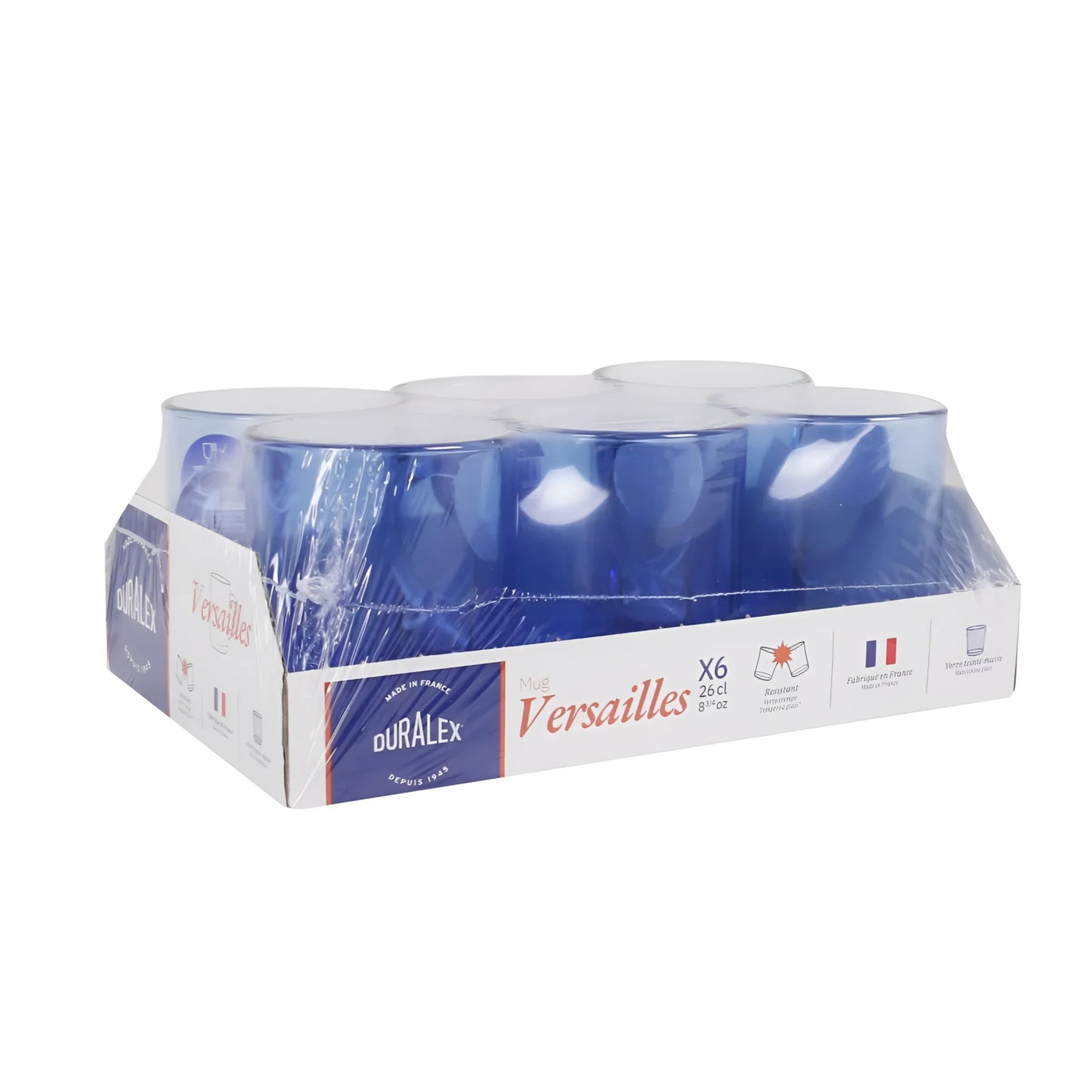 Duralex Marine Stackable coffee tea mugs 260ml Versailles