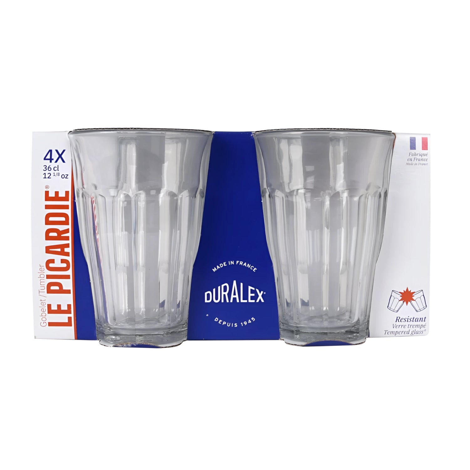 Duralex Picardie clear ribbed highball tumbler 360ml