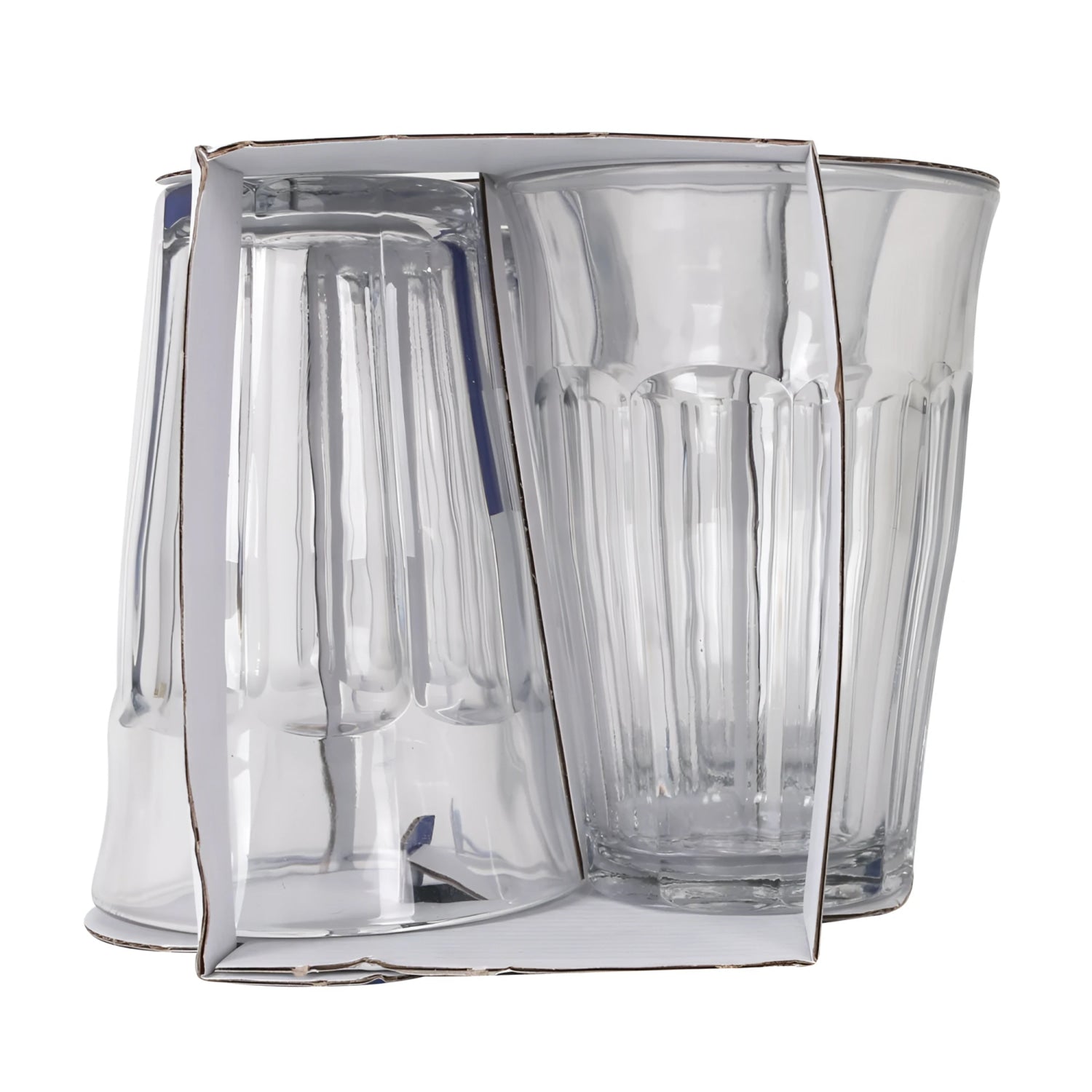 Duralex Picardie clear ribbed glass highball tumbler 360ml