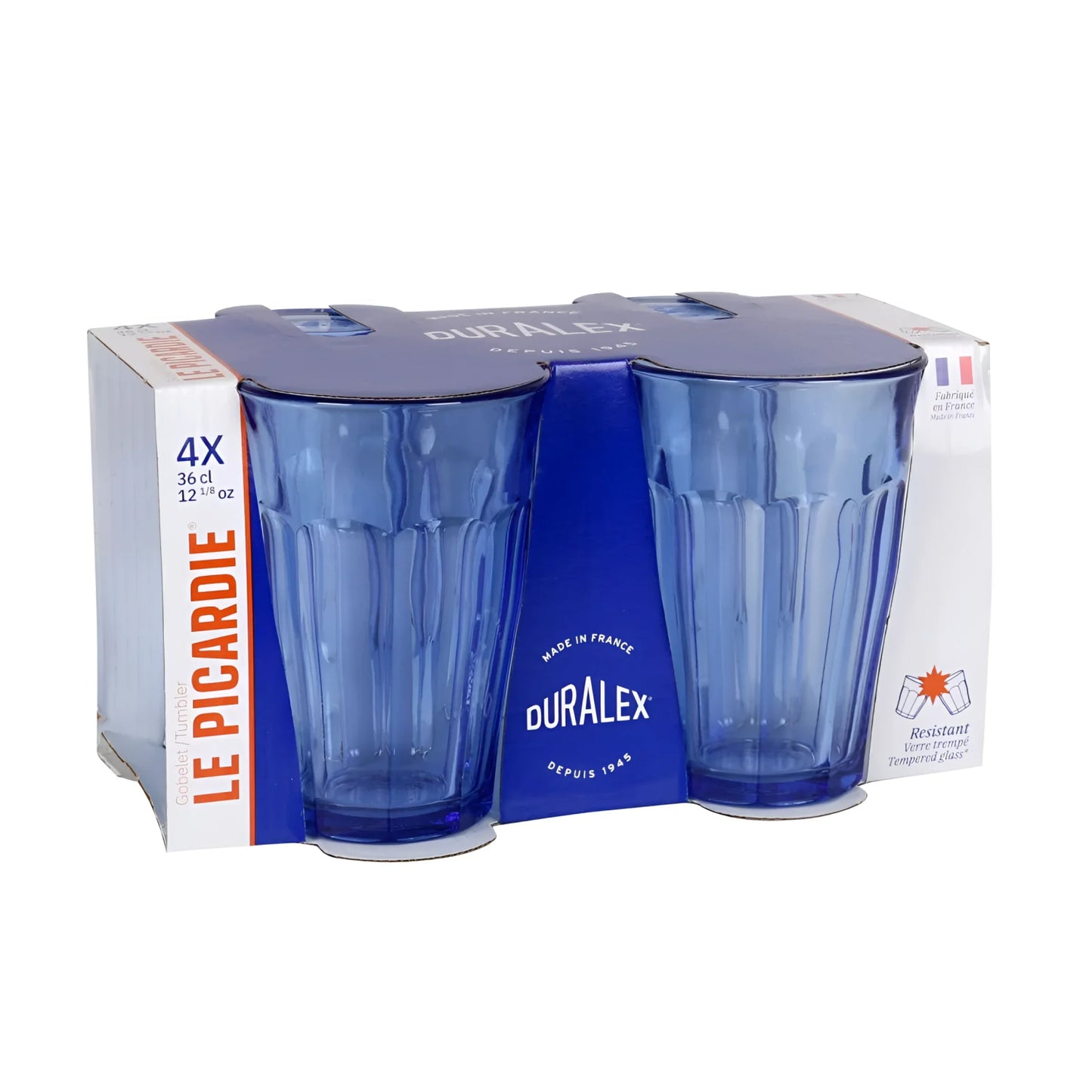 Duralex Picardie Marine Highball drinking glasses 360ml