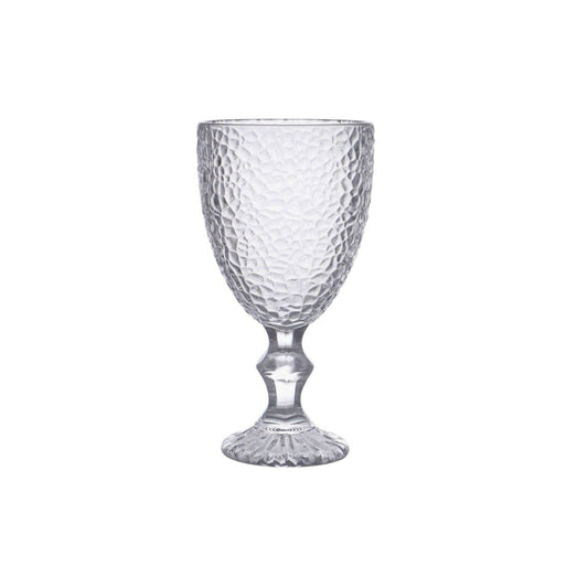 Festo clear Red wine glasses 325ml Luxury embossed glass