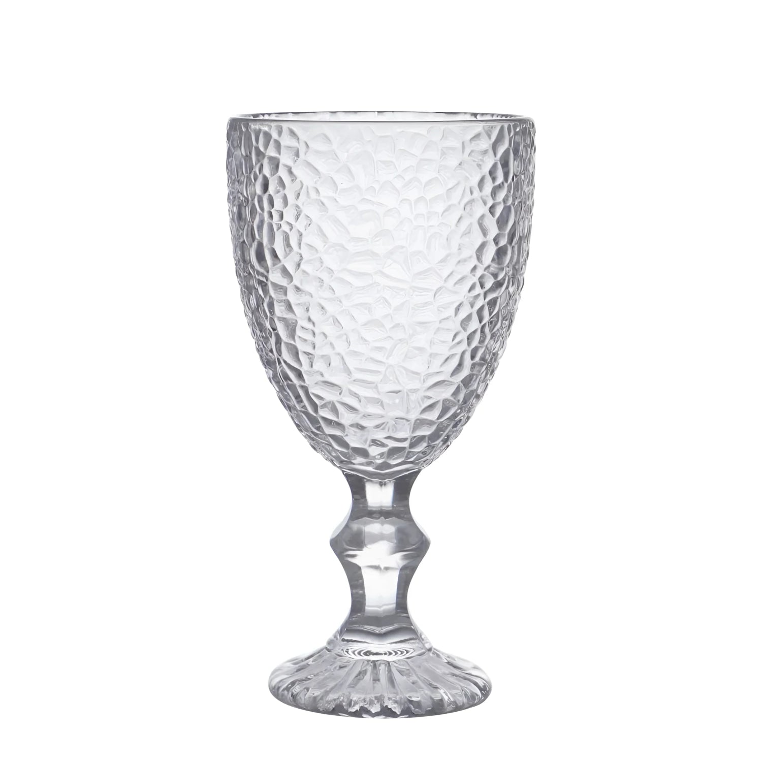 Festo clear Red wine glasses 325ml Luxury embossed glass