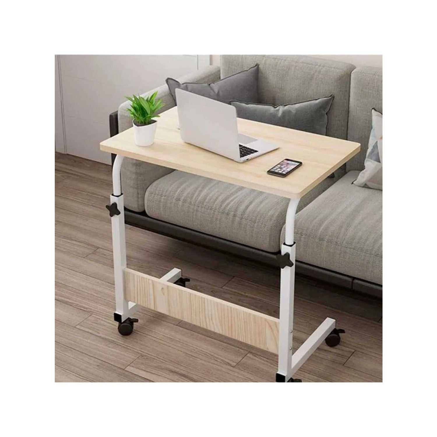 Folding table Confortime Natural Wood / Metal 65-89x50x40cm