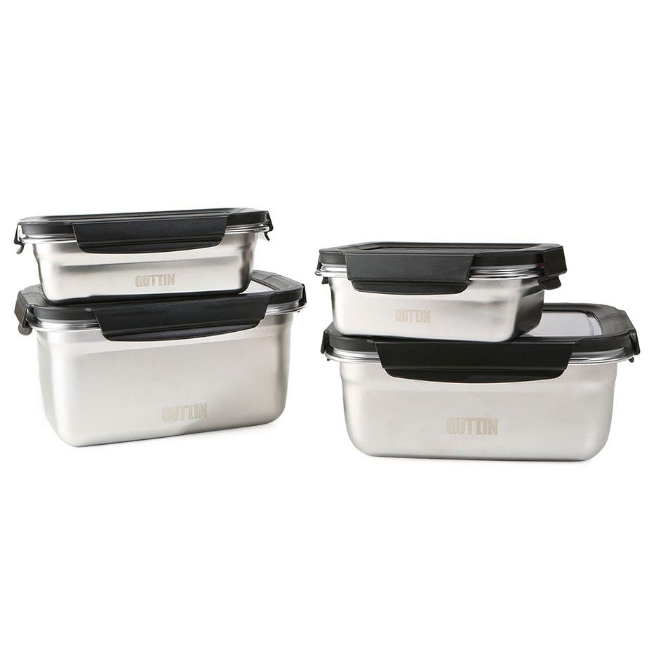 Food storage containers Microwave safe Stainless Steel Hermetic 1.8L rectangular Quttin