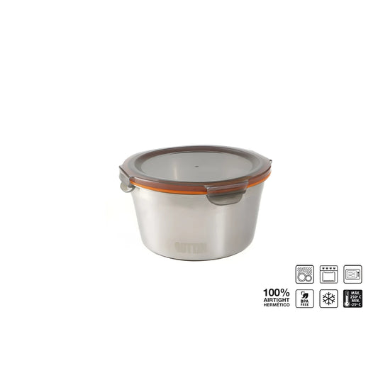 Food storage containers Microwave safe Stainless Steel Hermetic 2000ml Quttin