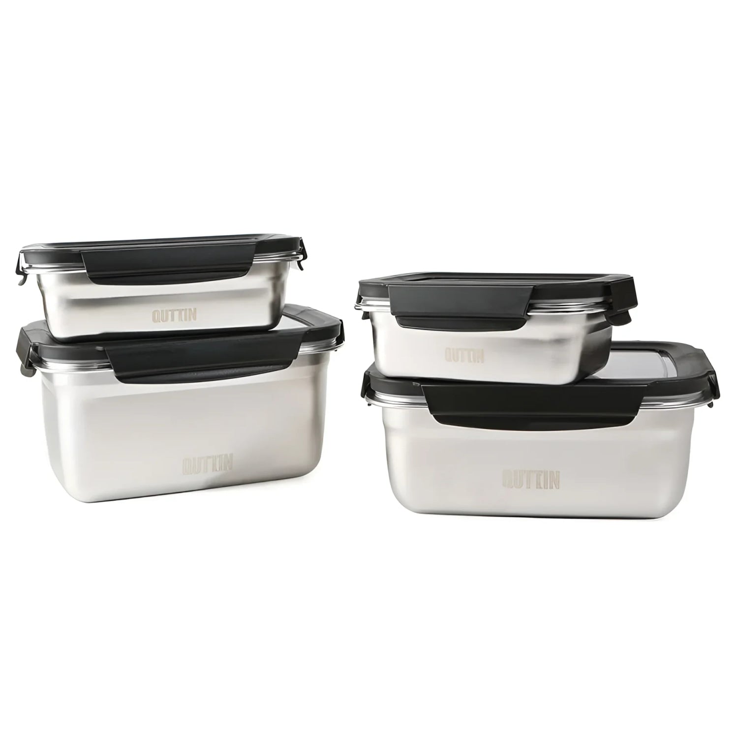 Food storage containers Microwave safe Stainless Steel Hermetic 1.8L rectangular Quttin