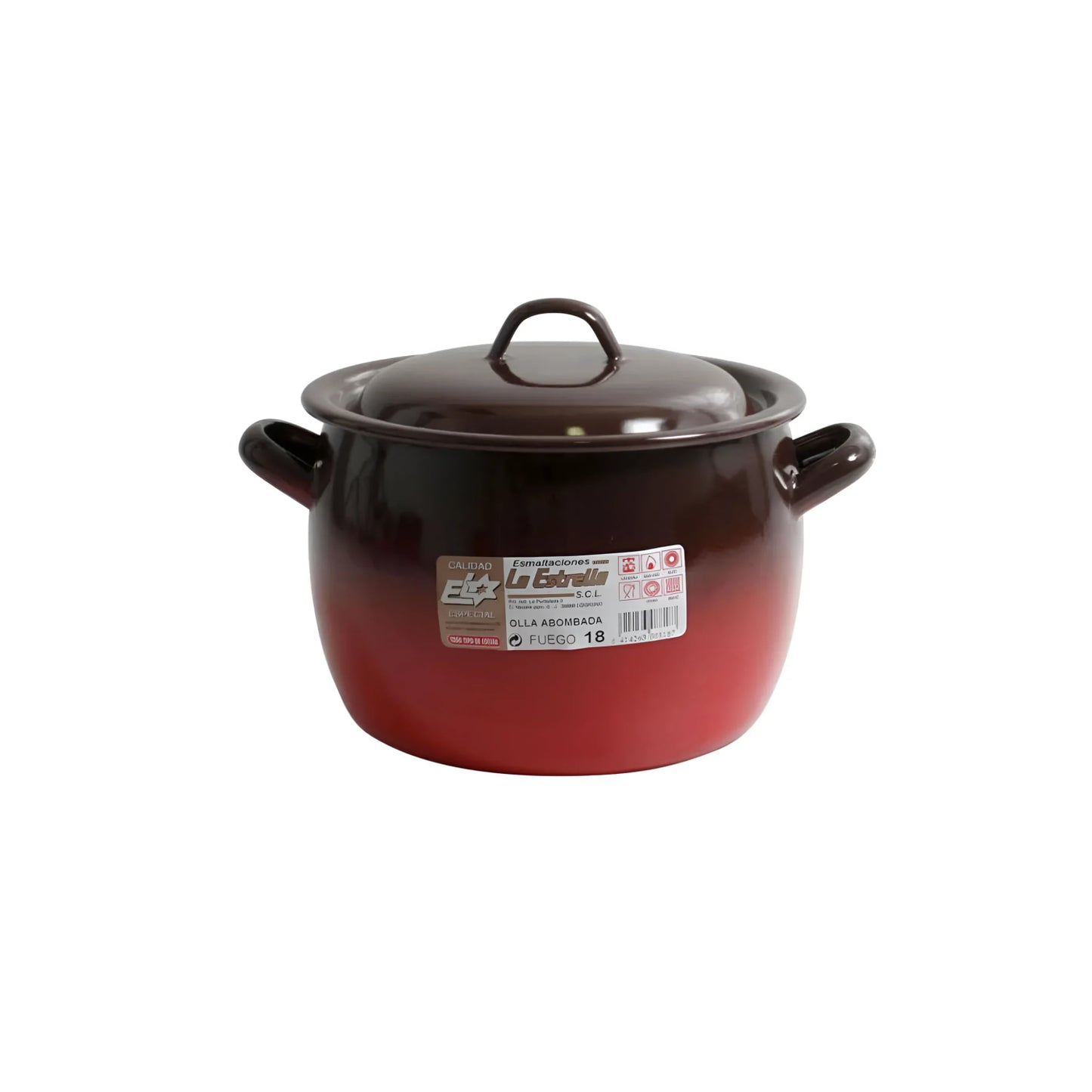 Fuego Casserole Enameled Steel 18cm La Estrella 4L