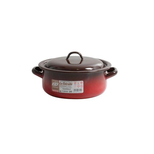 Fuego Casserole Enameled Steel 20cm La Estrella 2.5L