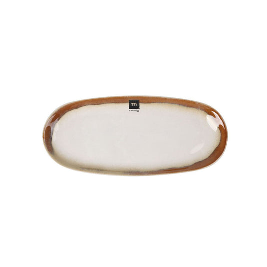 Fustam 33x14.8cm Dessert plate starters tapas dish Irregular shape