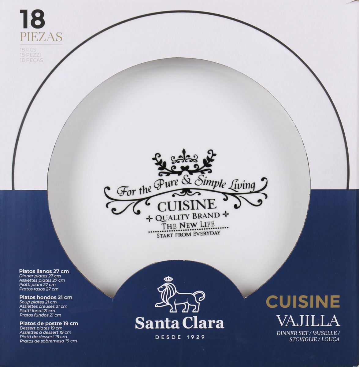 SANTA CLARA 18pcs Porcleain dinner set dinner plates CUISINE
