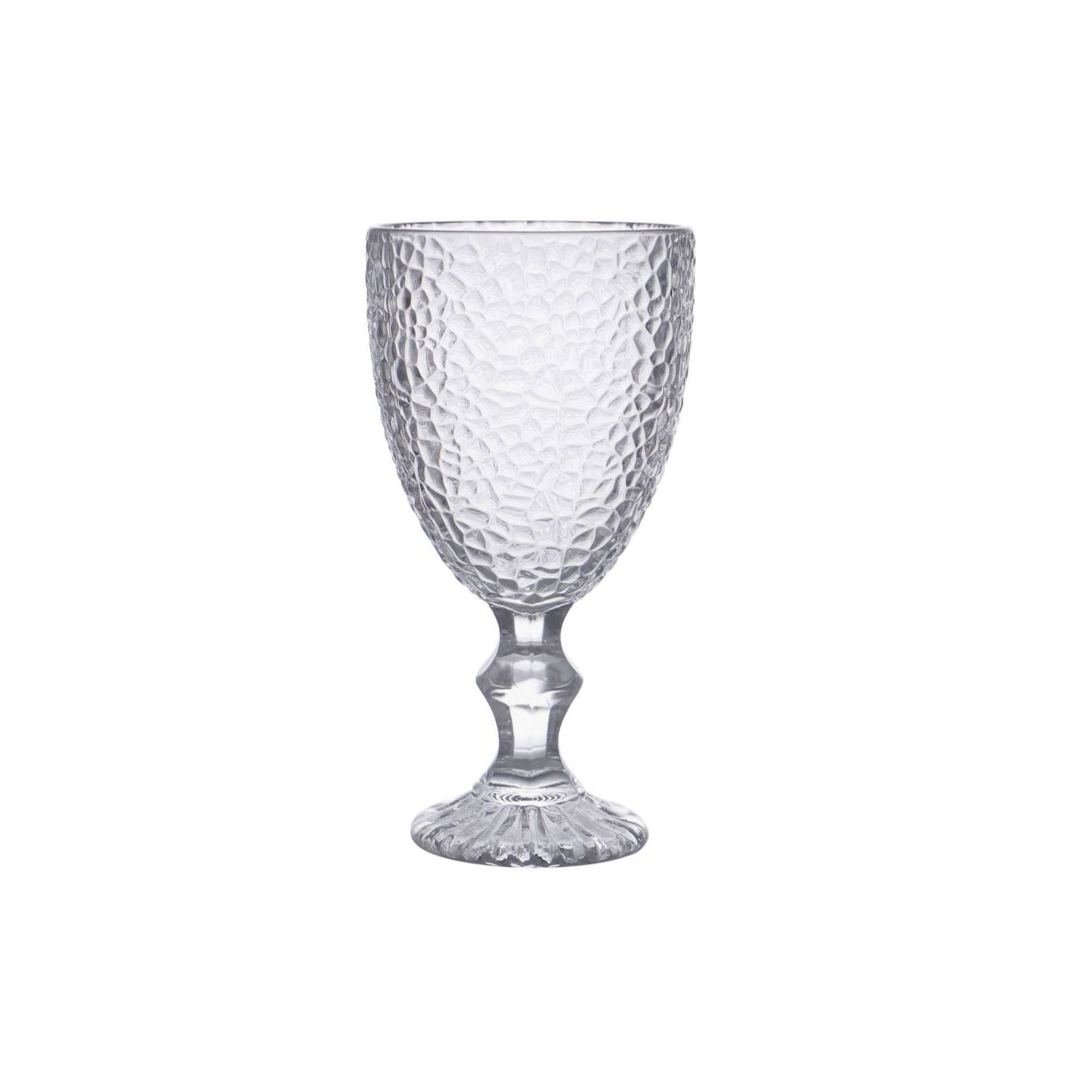 Festo clear Red wine glasses 325ml Luxury embossed glass
