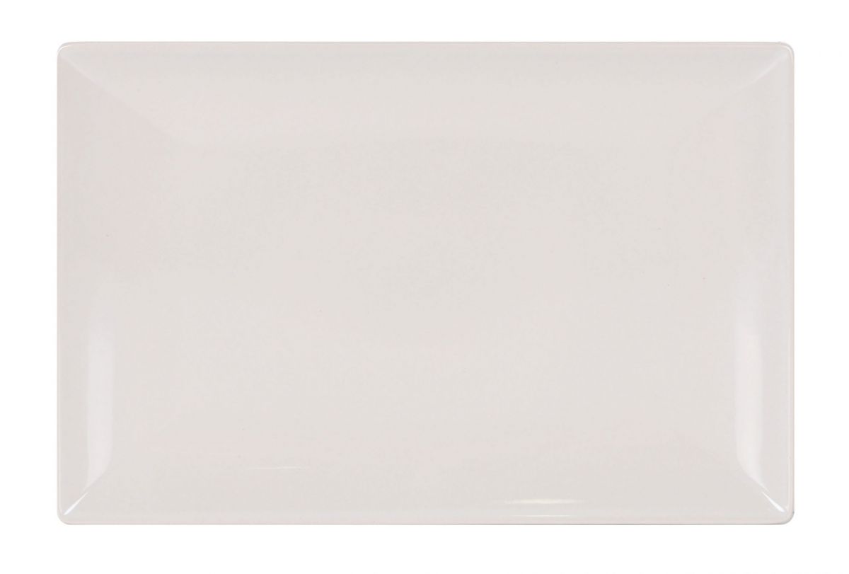 Ivory shine rectangular 34x22.5cm dinner plate Stoneware
