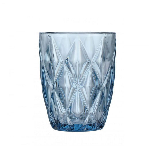 Syros Blue Tumblers 270ml vintage diamond drinking glasses