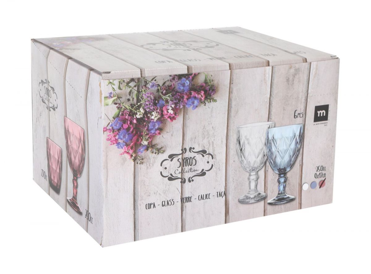 Syros Purple Vintage Red wine glasses 350ml