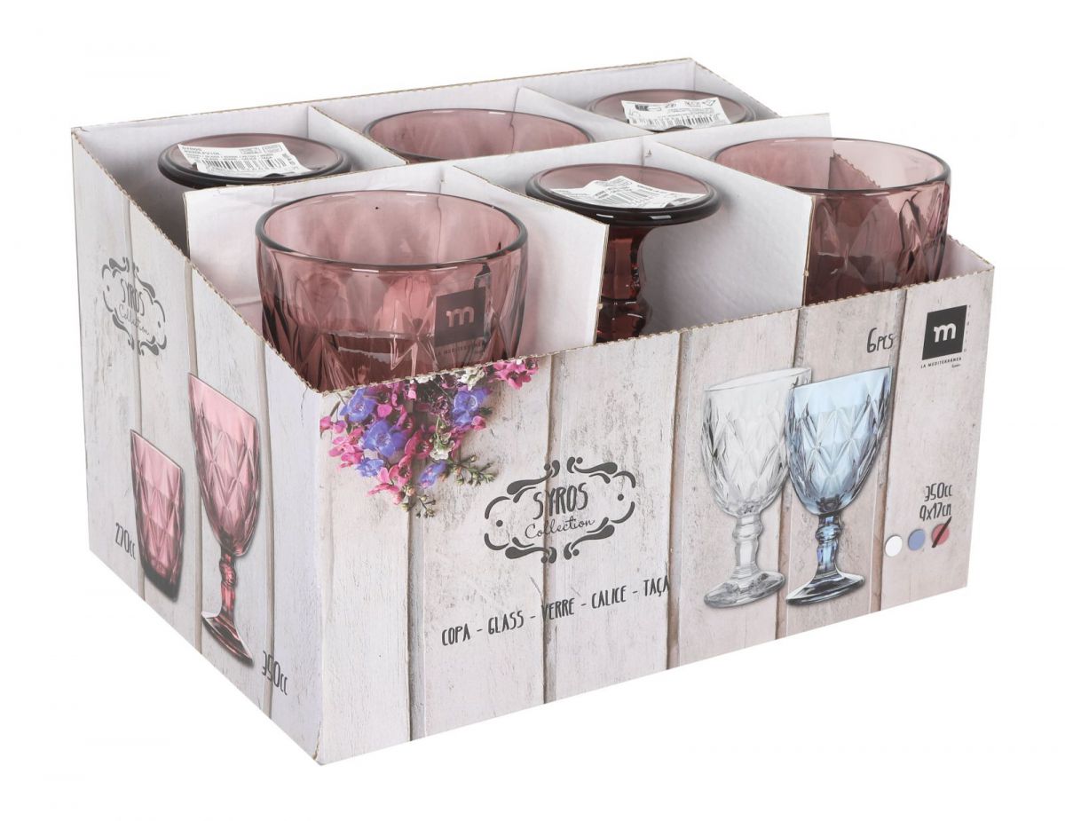Syros Purple Vintage Red wine glasses 350ml