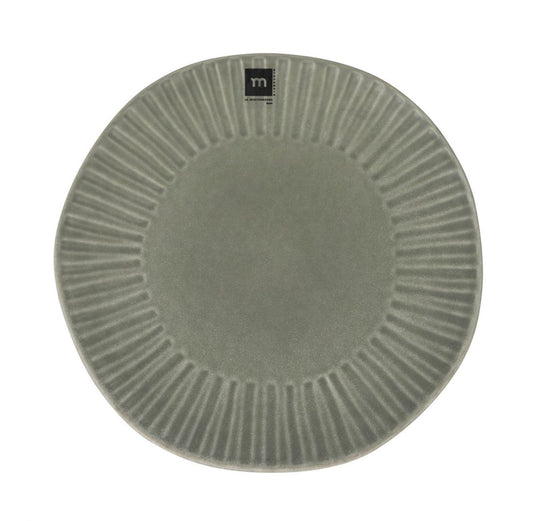 Aisa green 27cm Dinner plate Irregular shape Stoneware