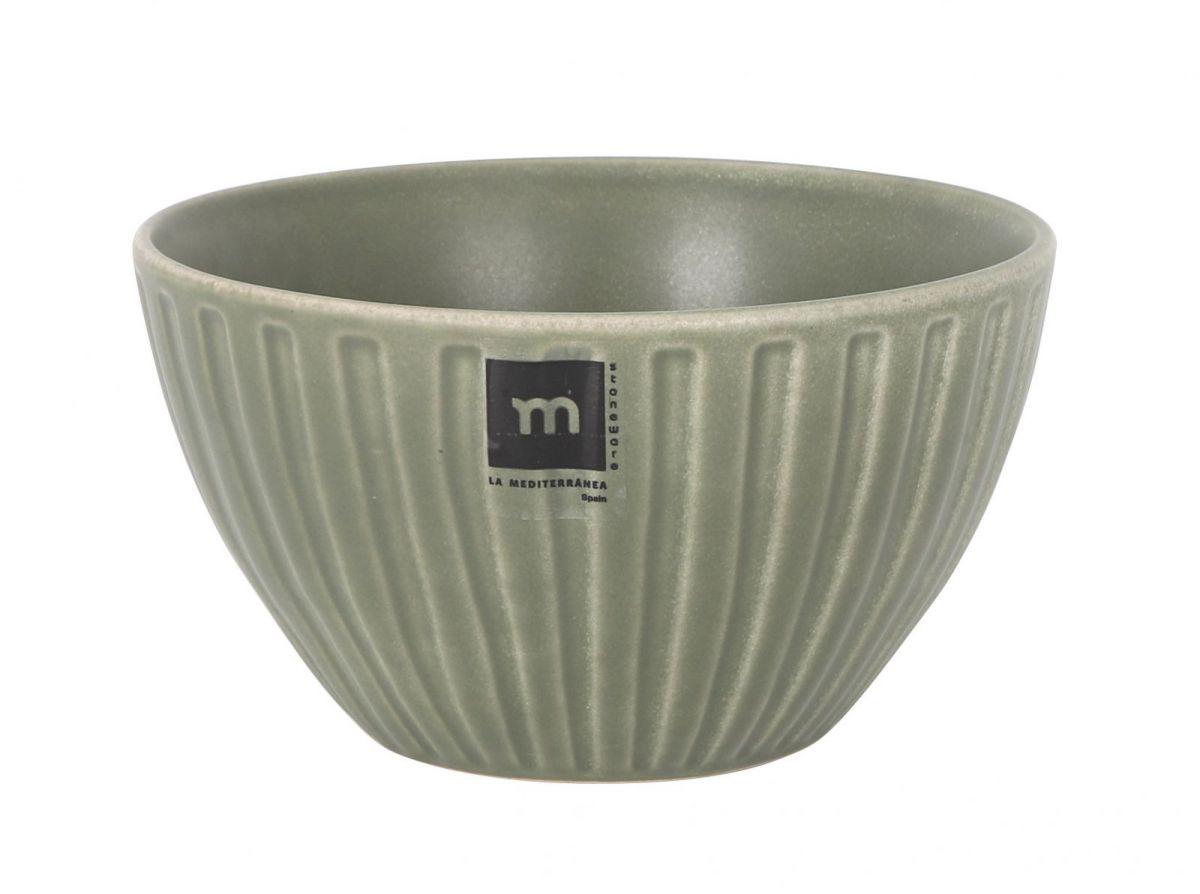 Aisa green 15.5x8.5cm Bowl Irregular shape Stoneware