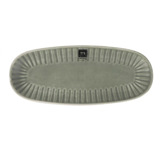 Aisa green 29.5x13.5cmDessert plate starters tapas dish Irregular shape