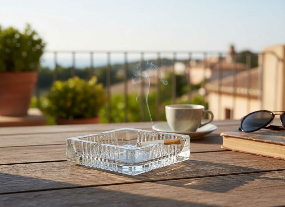 Glass Ashtray square 10.4x10.4cm