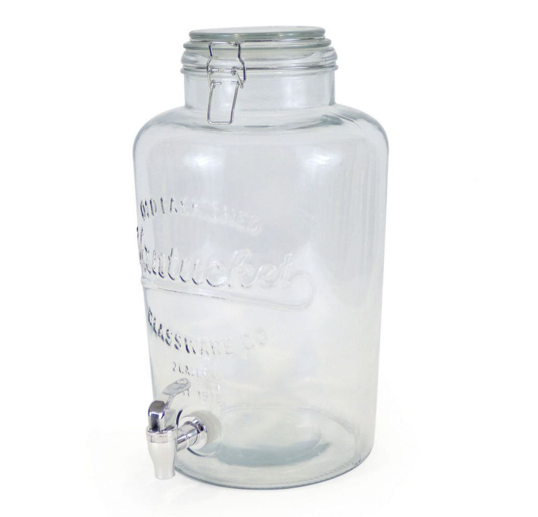 8L glass Drinks Dispenser Rustik CLIP TOP Airtight