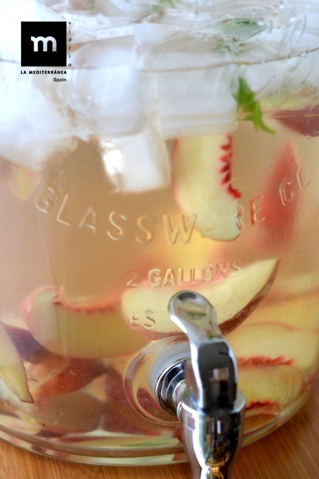 8L glass Drinks Dispenser Rustik CLIP TOP Airtight