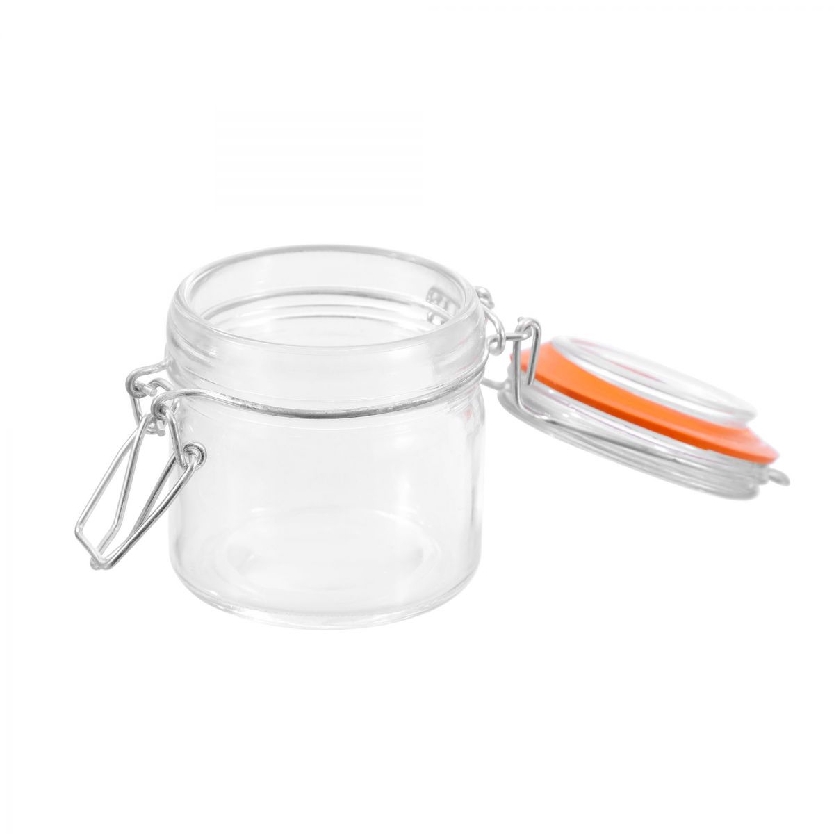 Clip Top Airtight Clear Glass Storage Spice Herb Jam Jar 100ml
