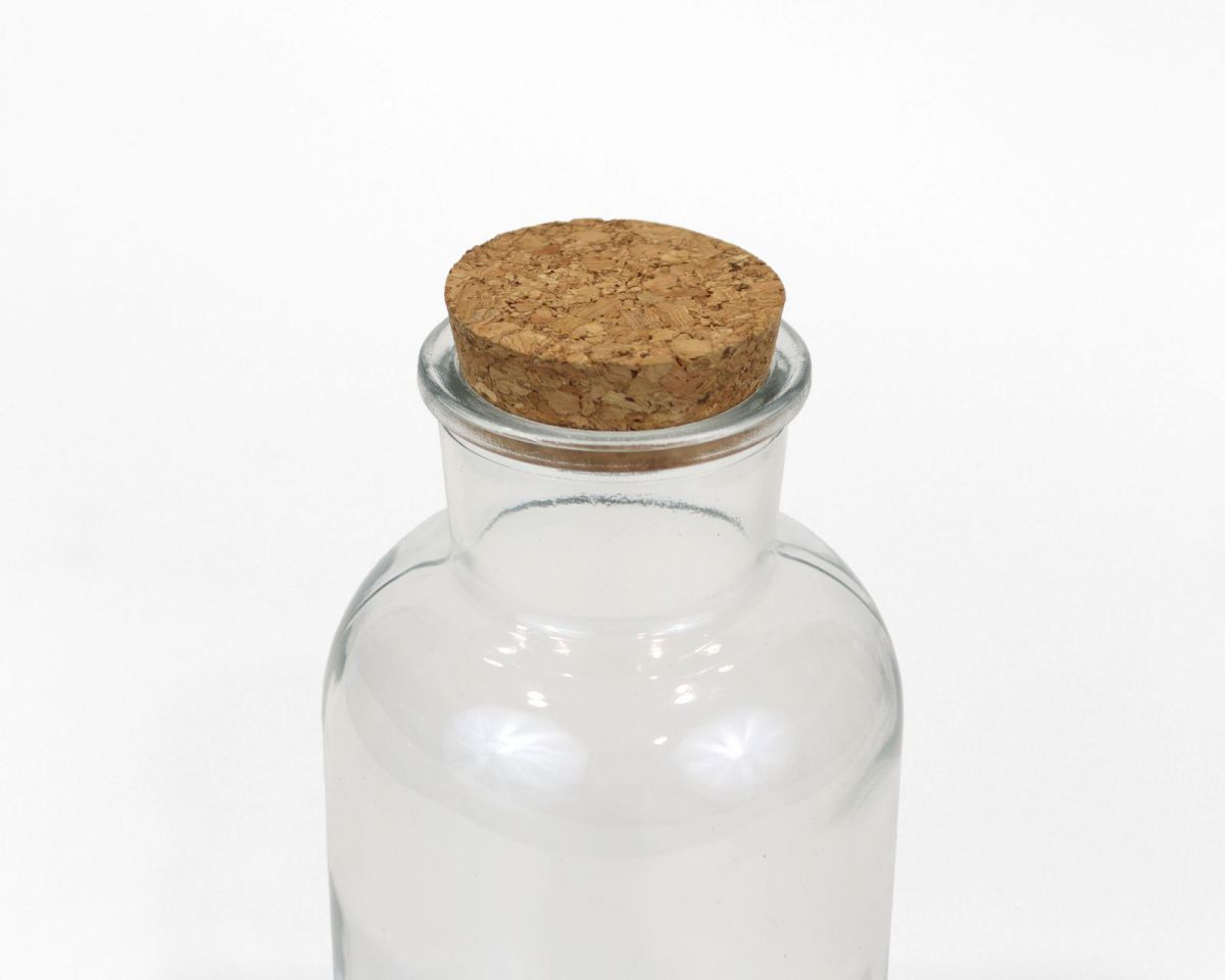 Round Glass Bottle with cork 250ML wine liquor olive oil wine WIDE NECK FRASCA