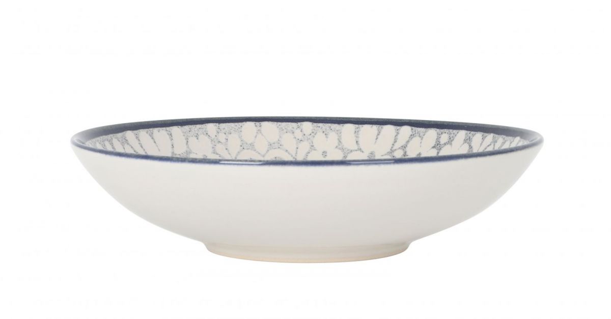 Azurill 21cm pasta bowls Embossed Stoneware La Mediterranea